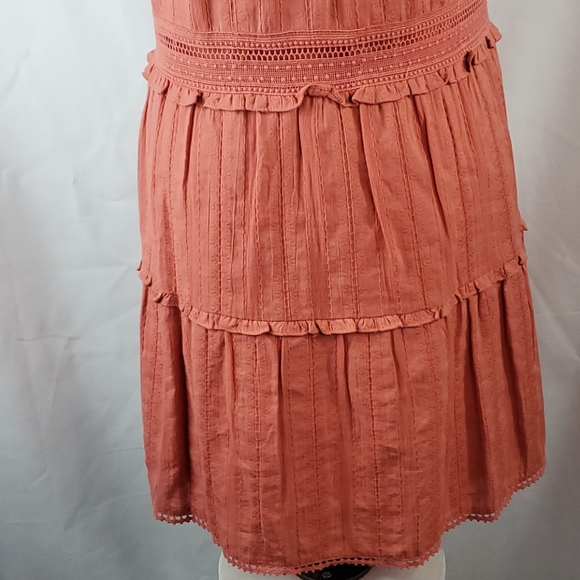 Summer Chelsea & Violet Sleeveless Lace Inset Ruffled Tiered Dress size Medium - Picture 6 of 12